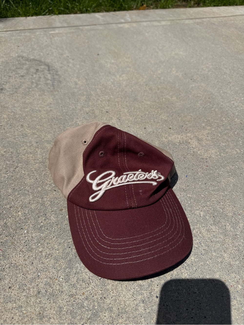 Graeter’s Burgundy and Tan Two-Tone Baseball Cap